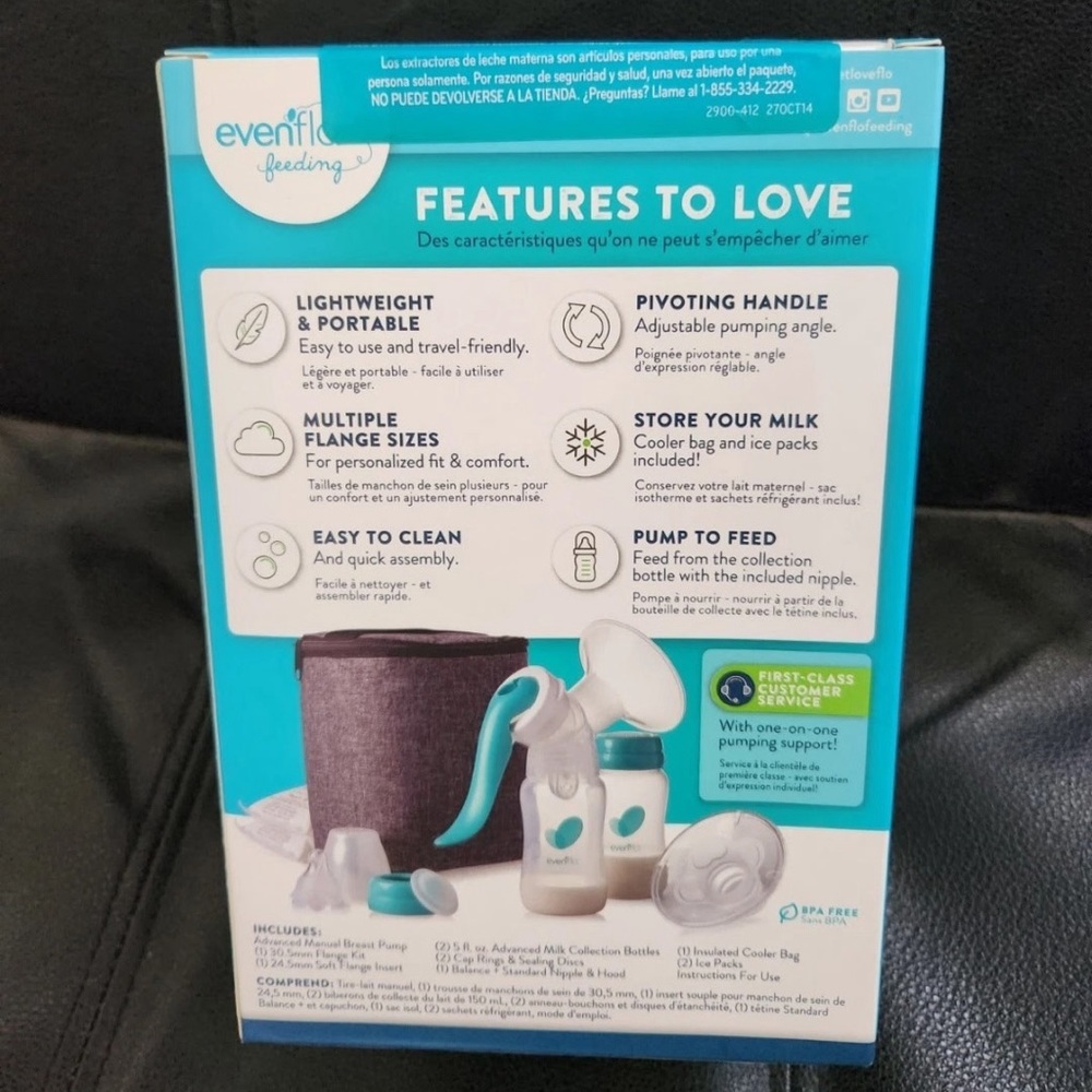 NEW Evenflo Deluxe Advanced Manual Breast Pump FACTORY SEALED - Picture 3 of 3